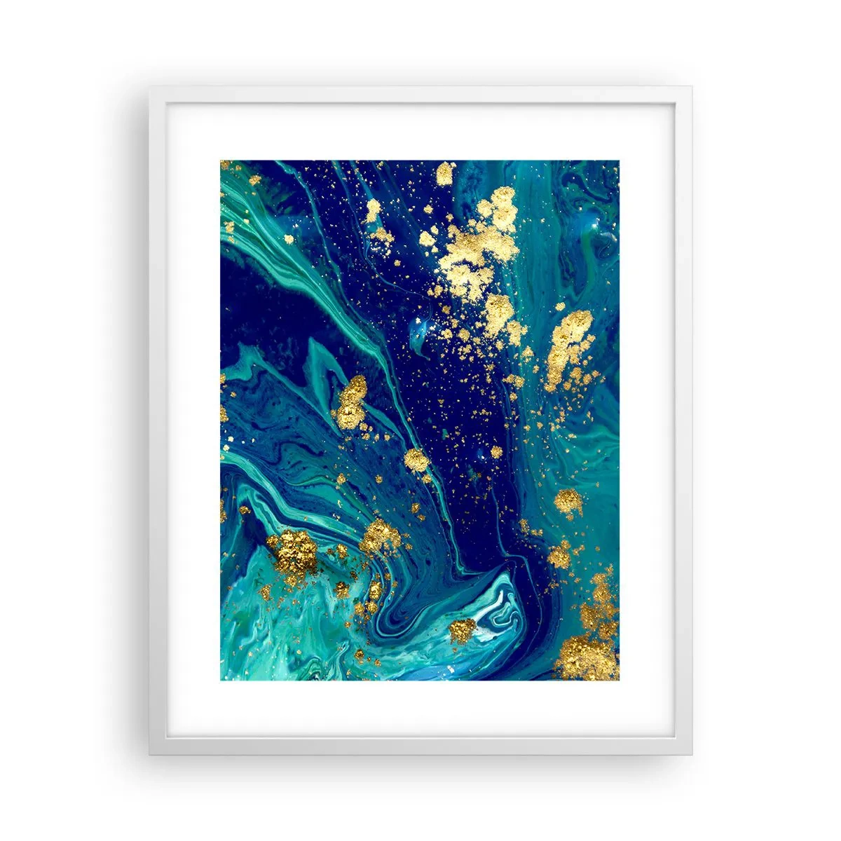 Póster en marco blanco - Pétalos de sol - 40x50 cm