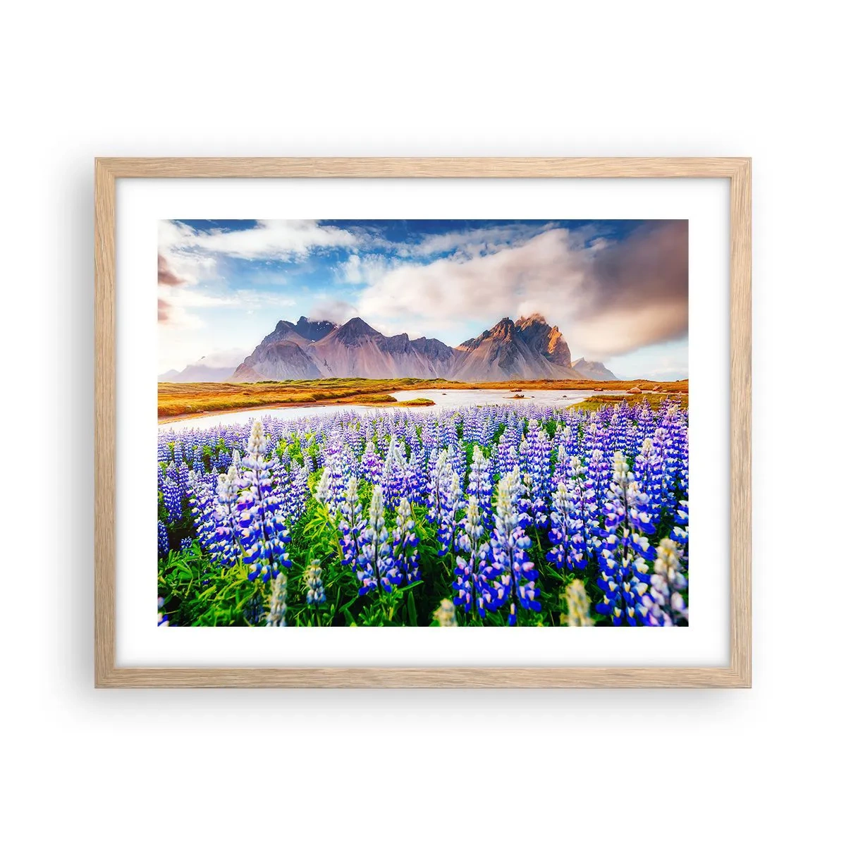 Póster en marco roble claro - La fuerza y la severidad junto a la dulzura - 50x40 cm