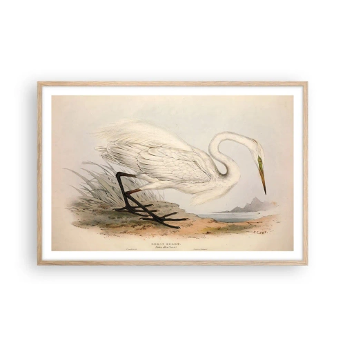 Póster en marco roble claro - Dama de los juncos - 91x61 cm