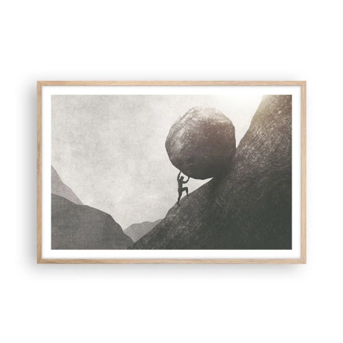 Póster en marco roble claro - Creo, contra toda esperanza - 91x61 cm