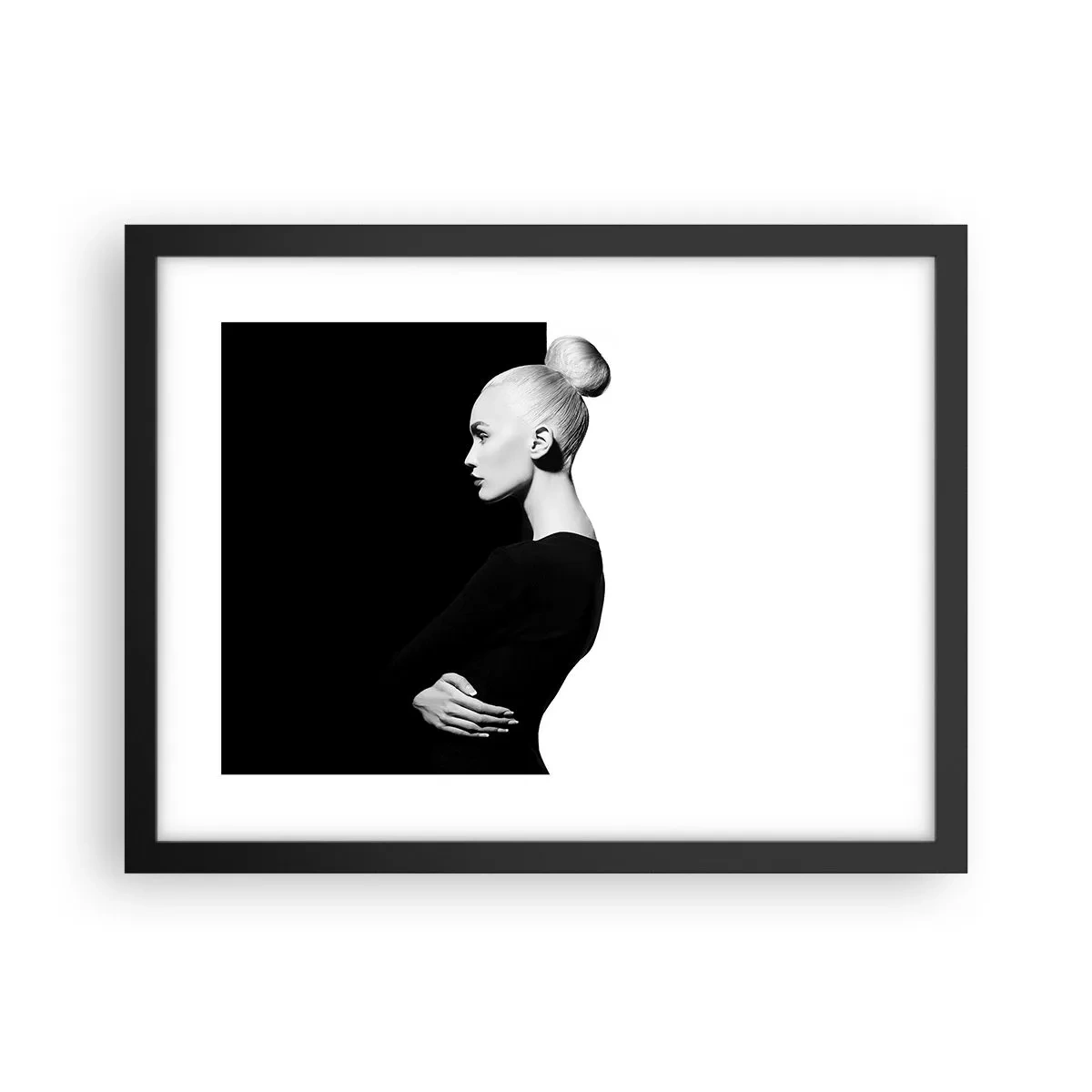 Póster en marco negro - Simplemente femenina - 40x30 cm