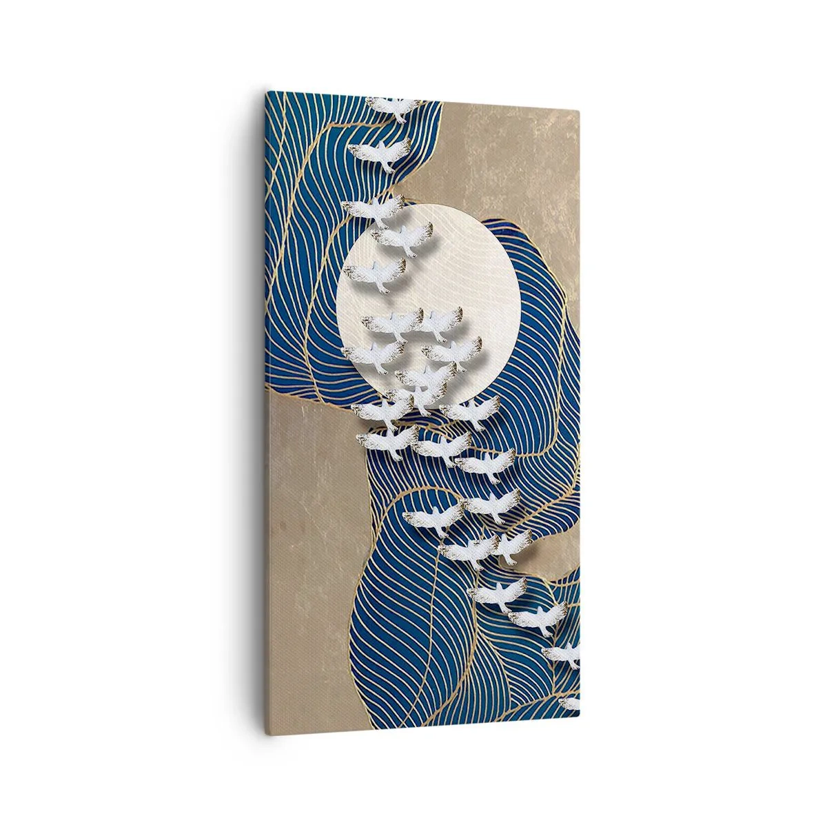 Cuadro sobre lienzo - Impresión de Imagen - Libertad en bandada comunidad - 55x100 cm