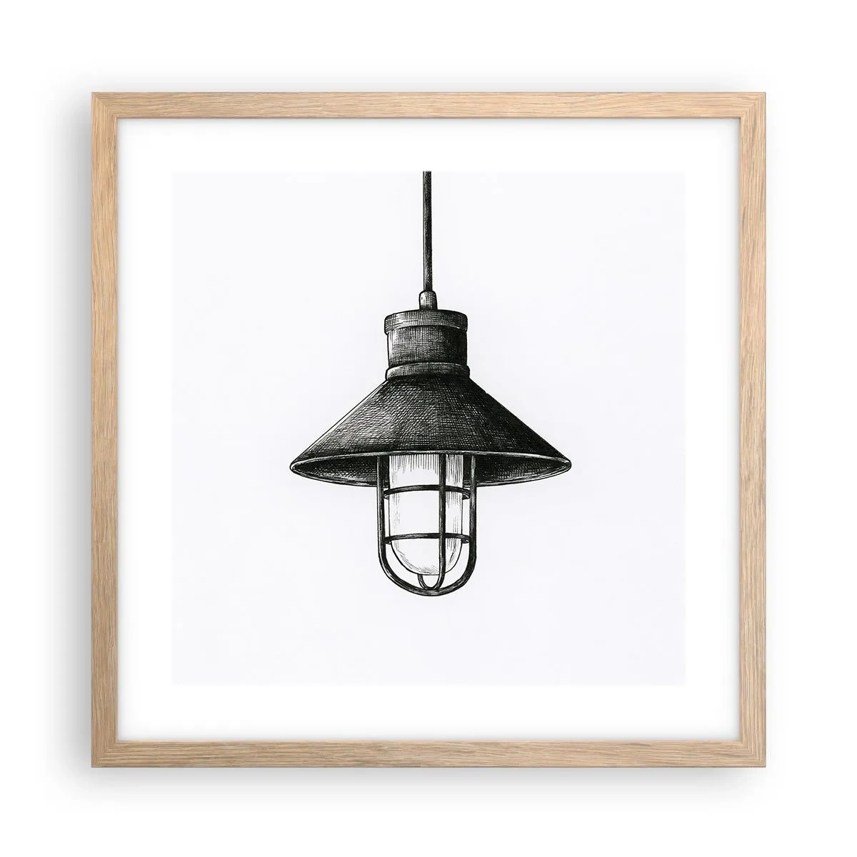 Póster en marco roble claro - Como hace años... - 40x40 cm