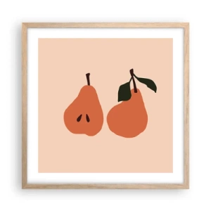 Póster en marco roble claro - La dulzura misma - 50x50 cm