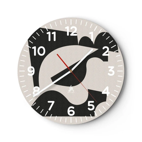 Reloj de pared - Reloj de vidrio - Para automontaje - 40x40 cm