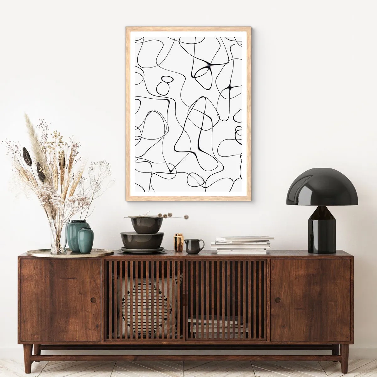 Póster en marco roble claro - Los caminos de la vida, las vicisitudes del destino - 70x100 cm