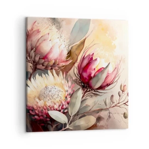 Cuadro sobre lienzo - Impresión de Imagen - De perfil y de frente - 50x50 cm