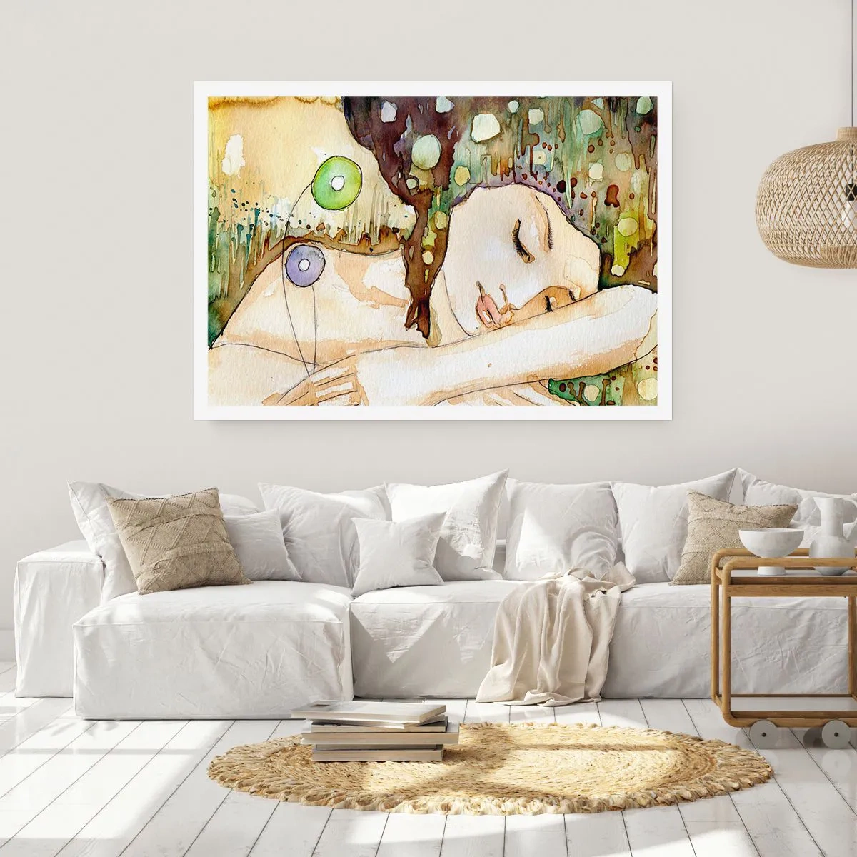 Póster - Sueño esmeralda y violeta - 50x40 cm