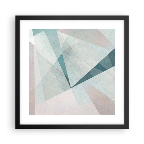 Póster en marco negro - Tranquilo pero dinámico - 40x40 cm