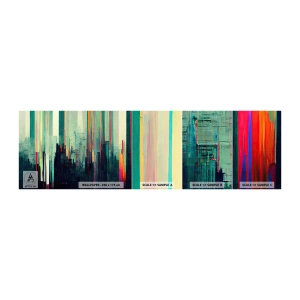 Muestra De Fotomural Standard Eco - Ciudad futurista - Abstracción, Tecnología, Ciudad - 100x30 cm