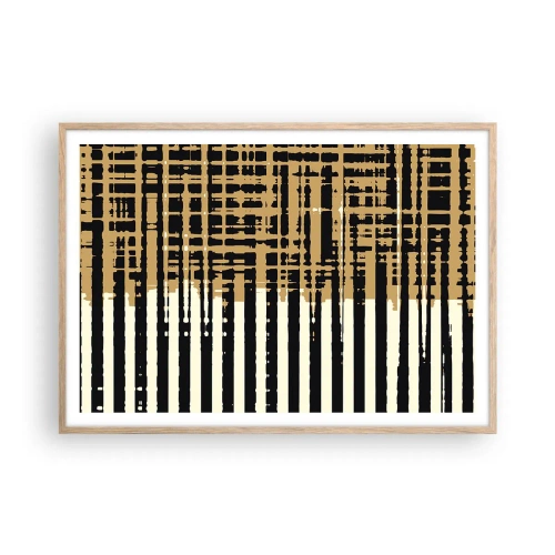 Póster en marco roble claro - Abstracción arquitectónica - 100x70 cm