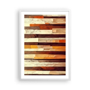 Póster en marco blanco - Himno de los árboles del bosque - 50x70 cm
