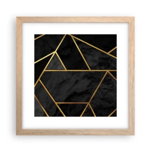 Póster en marco roble claro - Oscuridad y brillo - 30x30 cm
