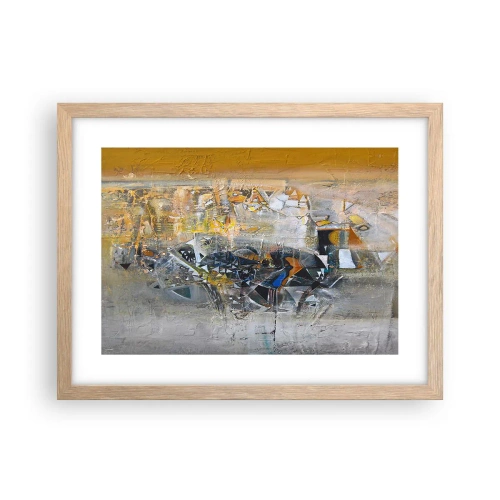 Póster en marco roble claro - Todo se pondrá en su sitio - 40x30 cm