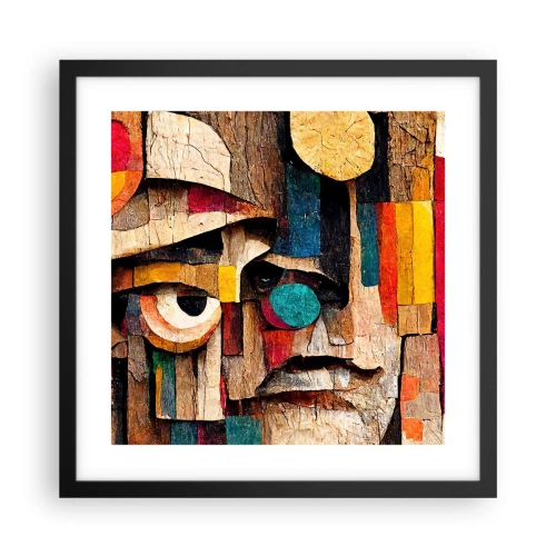 Póster en marco negro - Te veo... - 40x40 cm