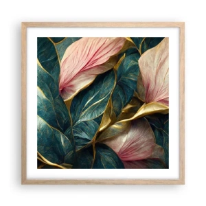 Póster en marco roble claro - Elegancia y estilo naturales - 50x50 cm