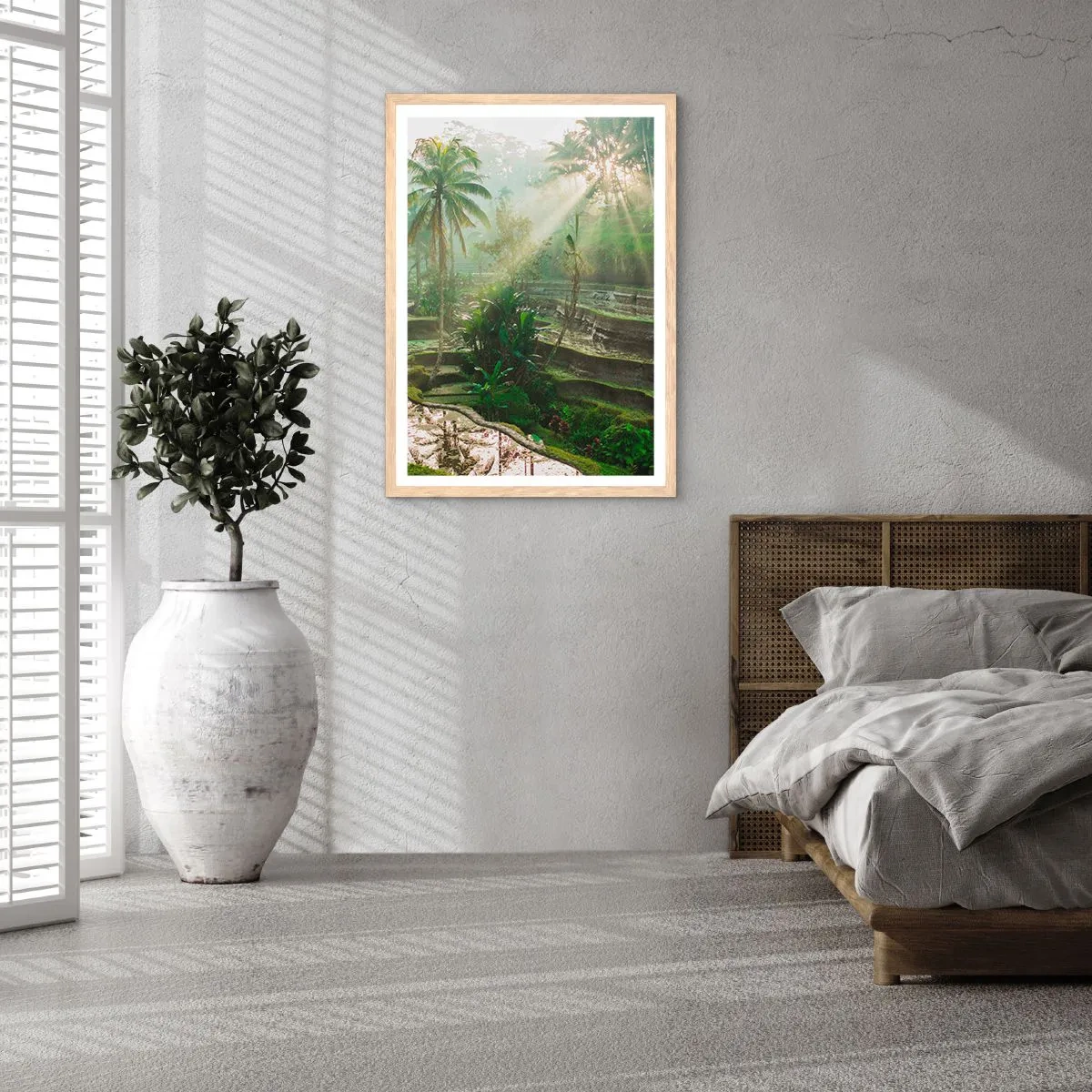 Póster en marco roble claro - Crecer bajo el sol - 61x91 cm