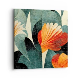 Cuadro sobre lienzo - Impresión de Imagen - El calor del trópico y el frescor del verdor - 40x40 cm