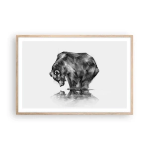 Póster en marco roble claro - Es bueno ver a alguien cercano - 91x61 cm