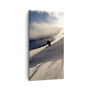Cuadro sobre lienzo - Impresión de Imagen - Reto de montaña asumido - 55x100 cm