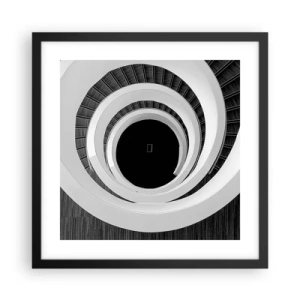 Póster en marco negro - Hacia el origen - 40x40 cm