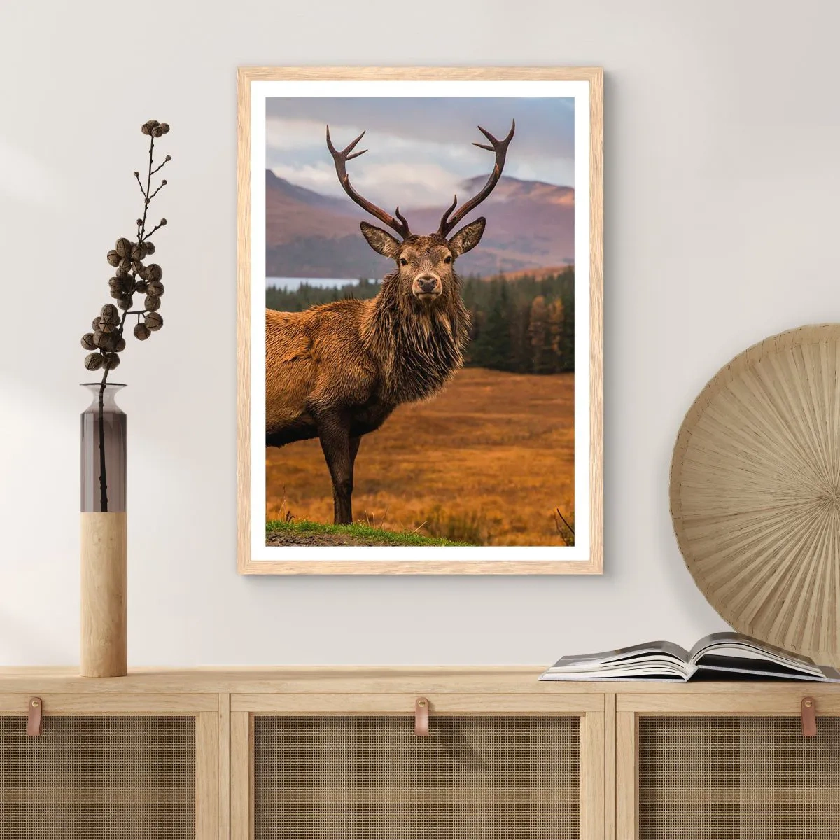 Póster en marco roble claro - La majestuosidad de la naturaleza - 61x91 cm