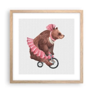 Póster en marco roble claro - ¡Qué circo! - 40x40 cm