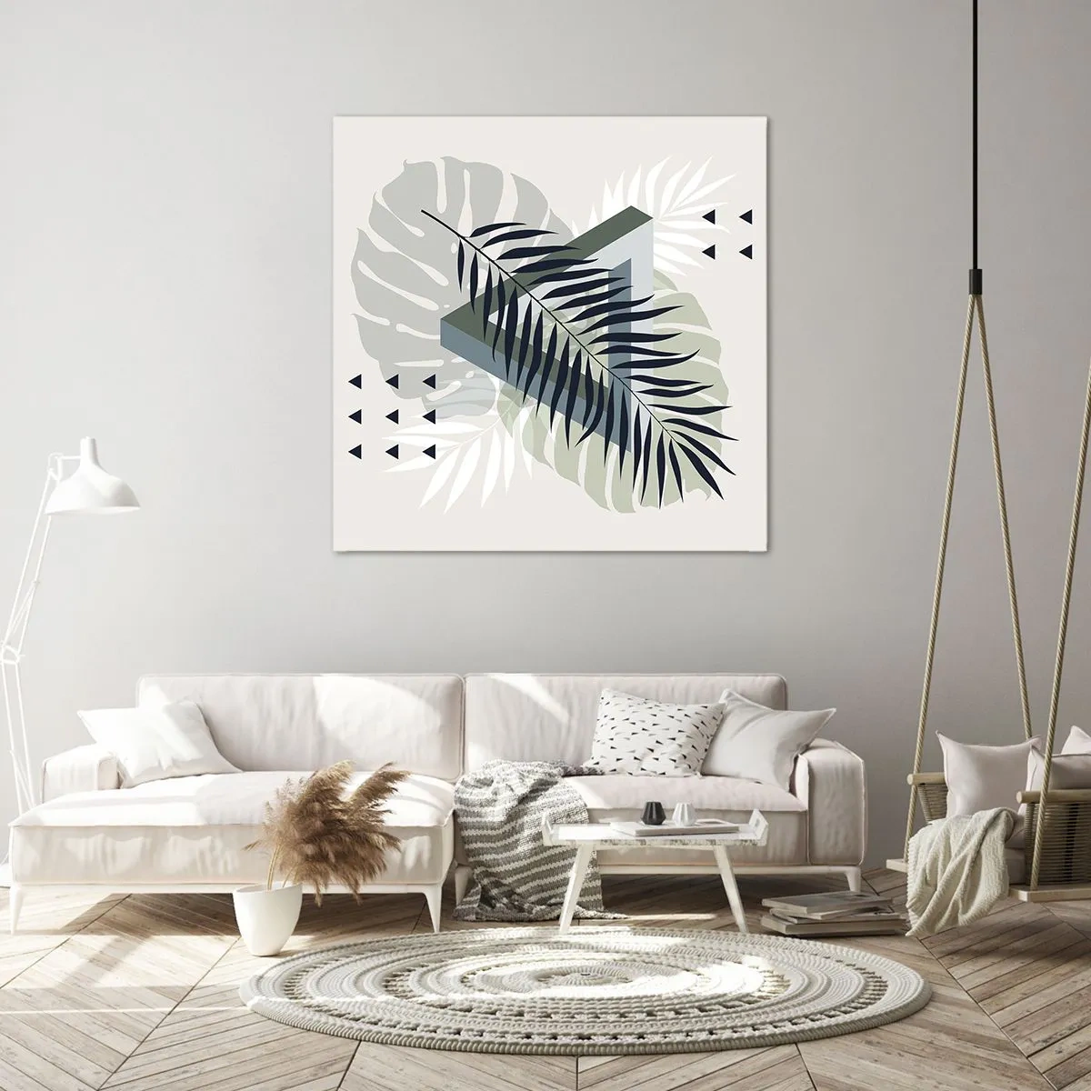 Cuadro sobre lienzo - Impresión de Imagen - Naturaleza y geometría - 30x30 cm