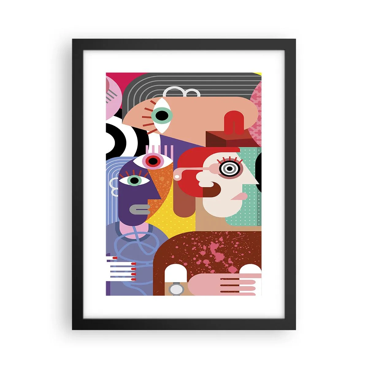 Póster en marco negro - Estilo Picasso - 30x40 cm