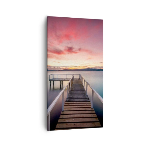 Cuadro sobre lienzo - Impresión de Imagen - La suave llama del atardecer - 55x100 cm