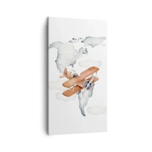 Cuadro sobre lienzo - Impresión de Imagen - Con espíritu pionero - 45x80 cm