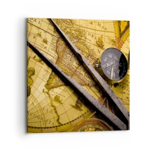 Cuadro sobre lienzo - Impresión de Imagen - ¿Dónde están los tesoros? - 70x70 cm