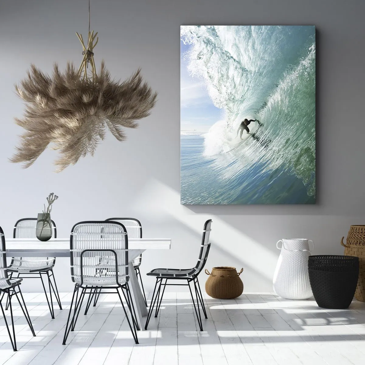 Cuadro sobre lienzo - Impresión de Imagen - Siempre en la ola - 65x120 cm