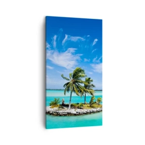 Cuadro sobre lienzo - Impresión de Imagen - El paraíso en la Tierra - 45x80 cm