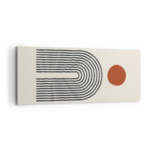 Cuadro sobre lienzo - Impresión de Imagen - Magnetismo de formas y colores - 100x40 cm