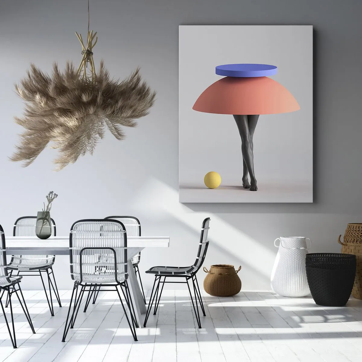 Cuadro sobre lienzo - Impresión de Imagen - Composición surrealista - 45x80 cm