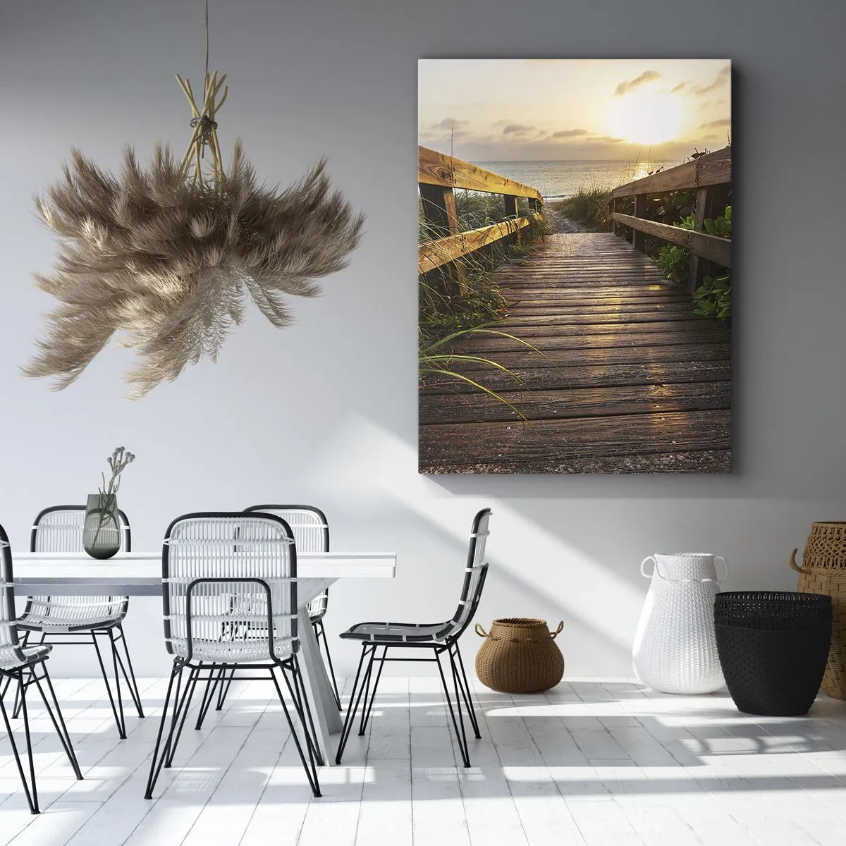 Cuadro sobre lienzo - Impresión de Imagen - Y directamente a la orilla - 45x80 cm