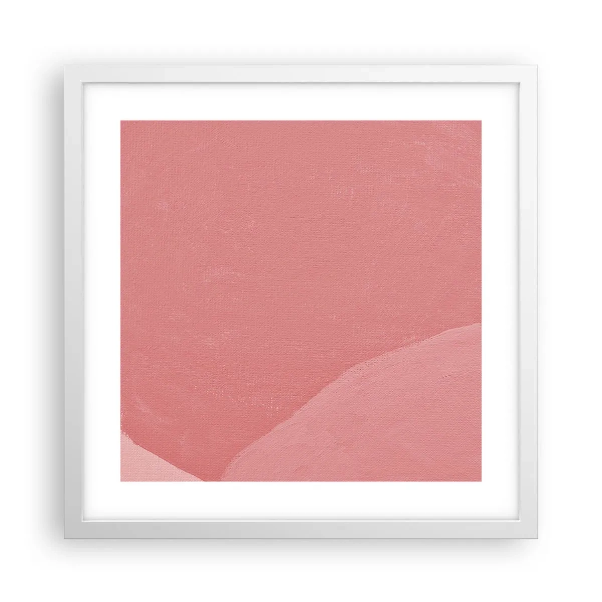 Póster en marco blanco - Composición orgánica en rosa - 40x40 cm