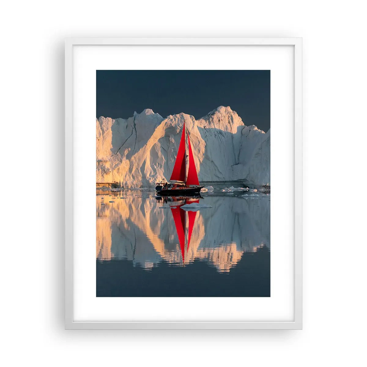 Póster en marco blanco - En el límite del mundo - 40x50 cm