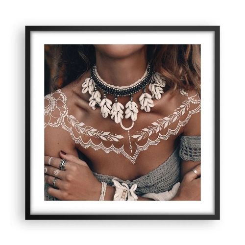 Póster en marco negro - Talismanes, rituales de feminidad - 50x50 cm