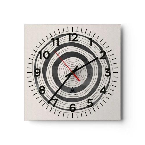 Reloj de pared - Reloj de vidrio - Lo importante es lo que hay entre medias - 30x30 cm