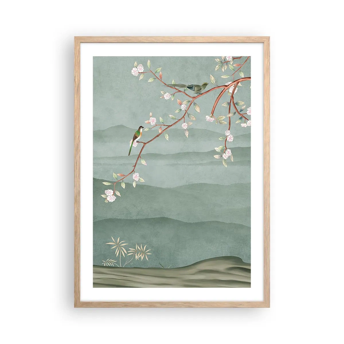 Póster en marco roble claro - Primavera, ah, eres tú - 50x70 cm