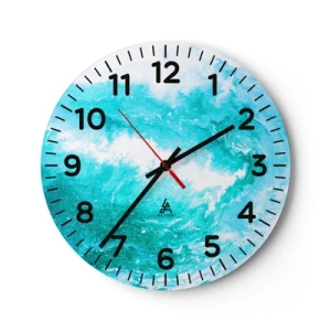 Reloj de pared - Reloj de vidrio - En el núcleo del elemento - 40x40 cm