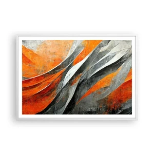 Póster en marco blanco - Calor y frío - 100x70 cm