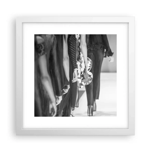 Póster en marco blanco - Un desfile con estilo - 30x30 cm