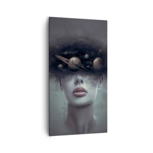 Cuadro sobre lienzo - Impresión de Imagen - Y los planetas sienten... - 55x100 cm