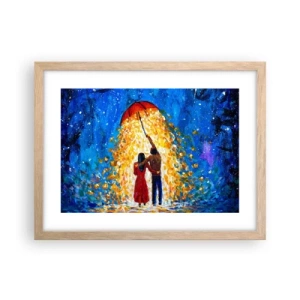 Póster en marco roble claro - La magia de una tarde lluviosa - 40x30 cm