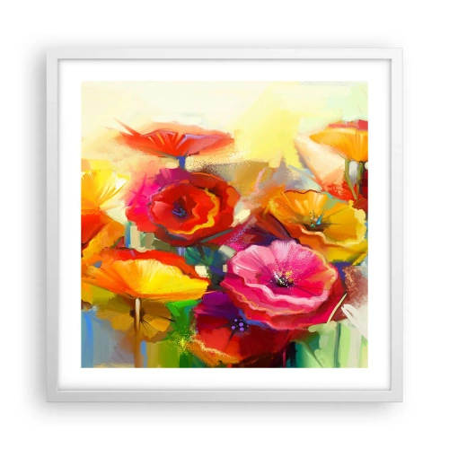 Póster en marco blanco - No solo rojo - 50x50 cm