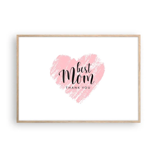 Póster en marco roble claro - En cualquier momento de tu vida - 100x70 cm