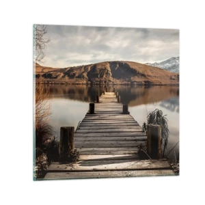 Cuadro sobre vidrio - Impresiones sobre Vidrio - Un paisaje en silencio - 70x70 cm